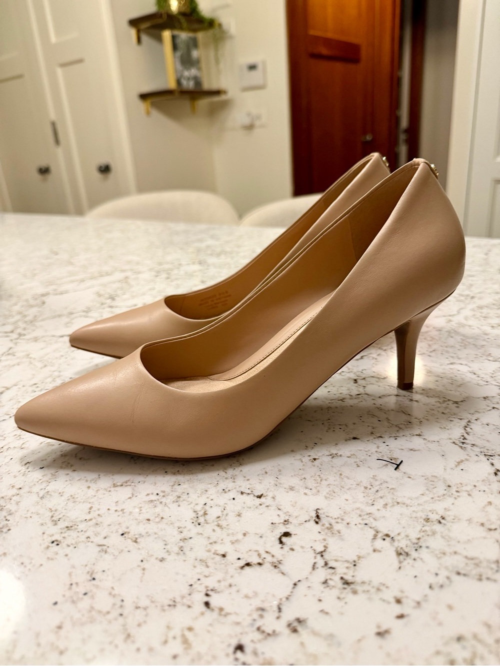 Cole Haan Grand Blush Beige Pointed-Toe 3 inch Pumps